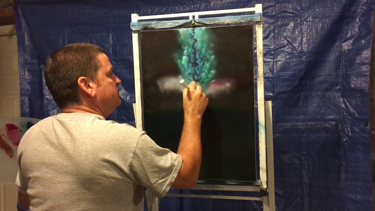 Tutorial on painting The Milky Way using wet on wet oil painting method.