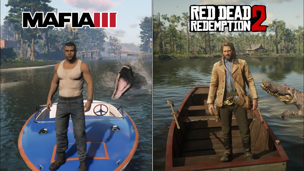 Red Dead Redemption 2 vs Mafia 3 - Details & Physics comparison