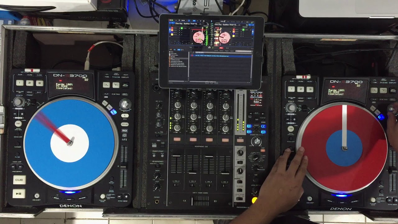 TESTING CUSTOMIZED DENON DN S 3700 HYBRID MODE SERATO BY DJ R2 CANCUN MEX BEAT JUGGLING