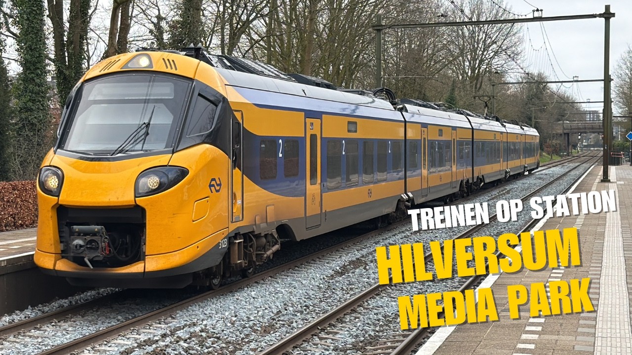 Treinen op station Hilversum Media Park - 13 februari 2026