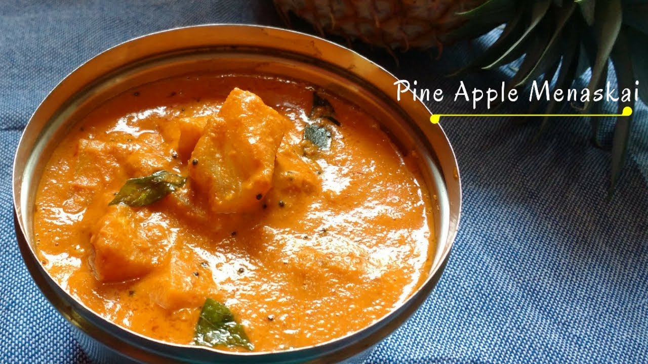 Pineapple menaskai | Ananas menaskai | Pineapple curry recipe | Udupi style