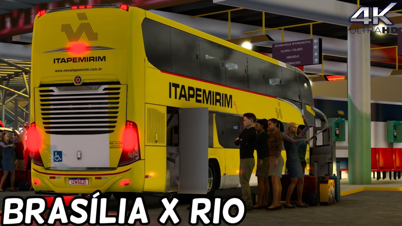 SIMULADOR DE ONIBUS | NOVA ITAPEMIRIM - BRASÍLIA X RIO DE JANEIRO / MARCOPOLO NEW G7 DD- MERCEDES