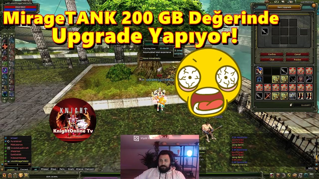 Knight Online MirageTANK 200 GBlik Upgrade yapıyor! #knightonline #g&uuml;zelanlar #knightfarm #upgrade