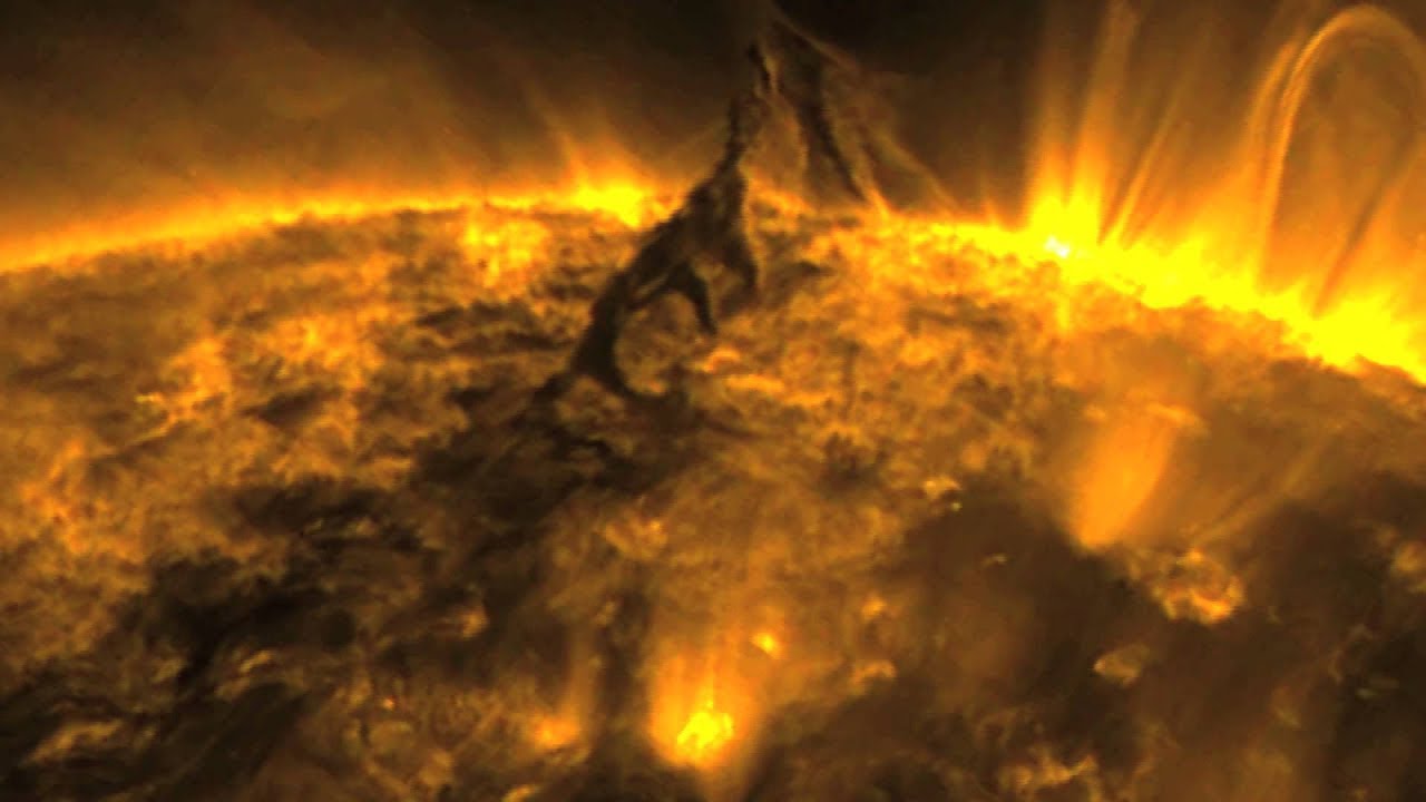 Space Spectacle: Solar Tornado Swirling Above the Glowing Sun (4K video UHD)