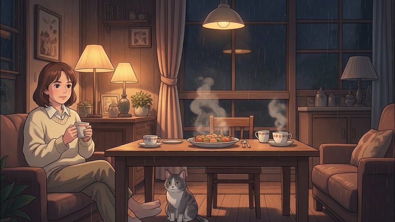 A Quiet Sunday at Home | Cozy Slow Living Animation #SlowLiving #CozyAnimation #StudioGhibliInspired