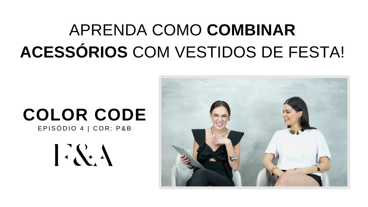 Aprenda como combinar acessórios com vestido de festa nas cores P&B | Color Code - @f.a.oficial