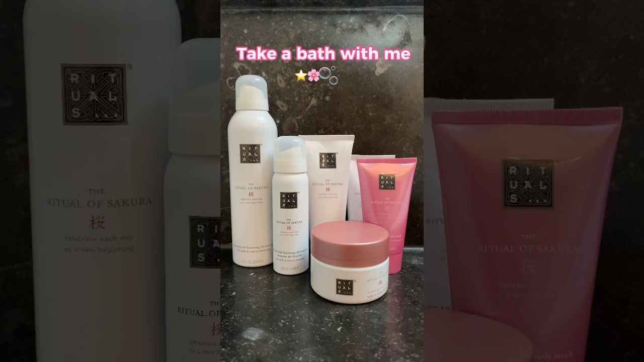 Take a bath with me 🌸🫧  Testing the Ritual of Sakura products  