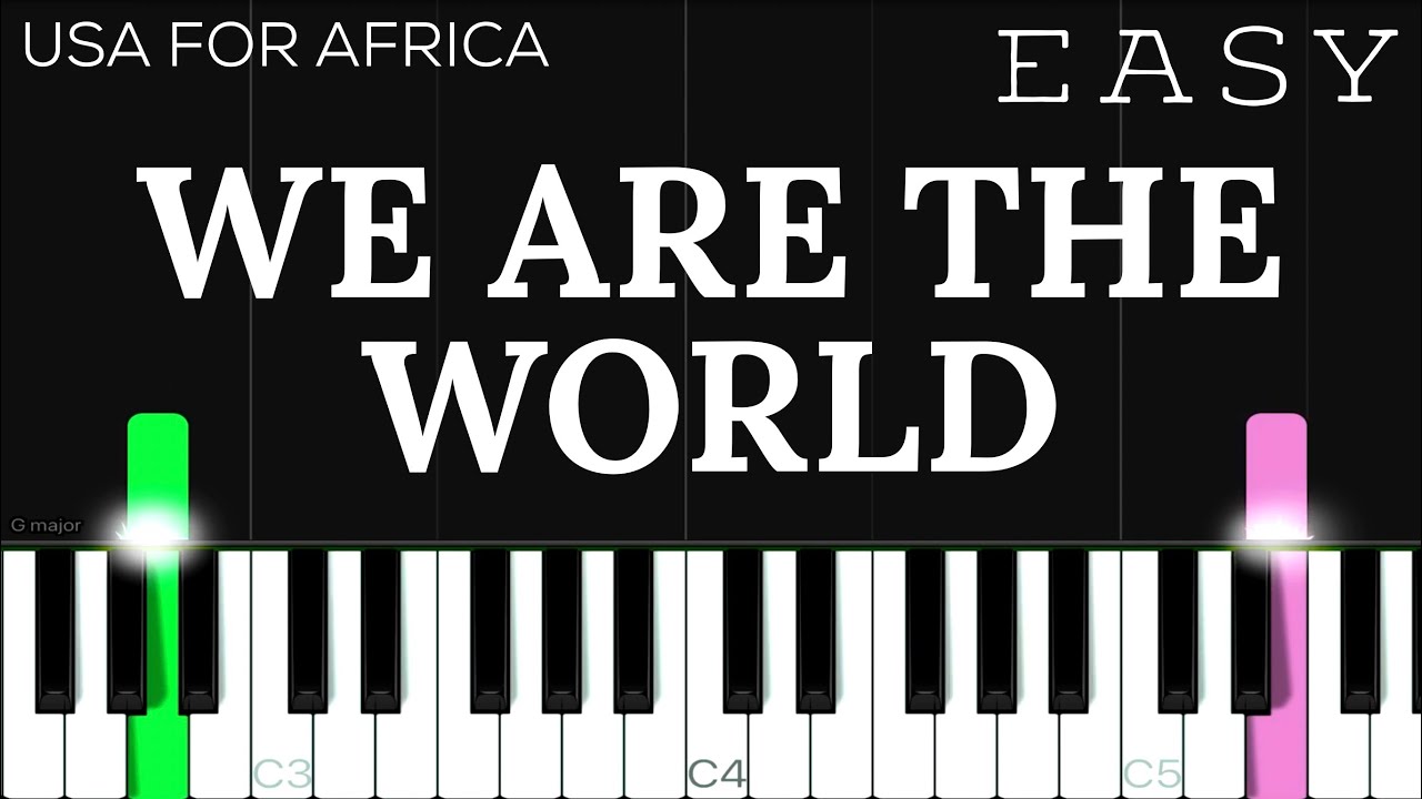 USA for Africa - We Are The World | EASY Piano Tutorial