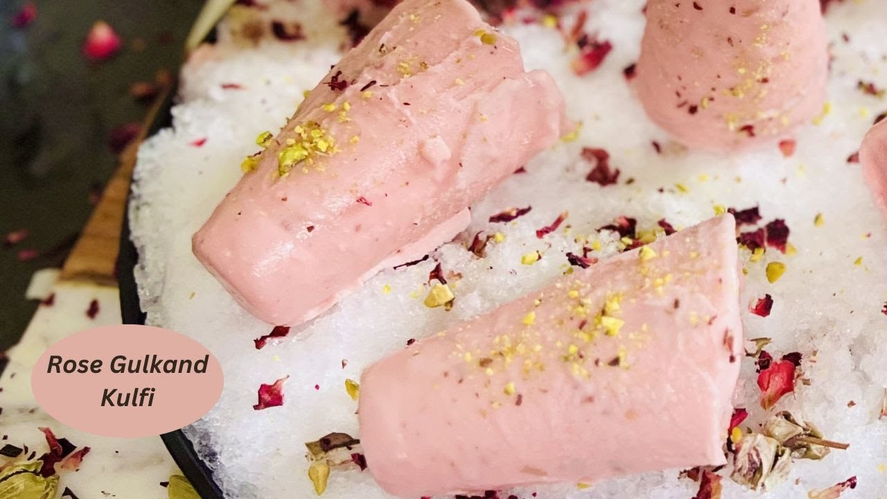 Rose Gulkand Kulfi | Rose Kulfi Recipe | Kulfi Recipe | Summer Recipe