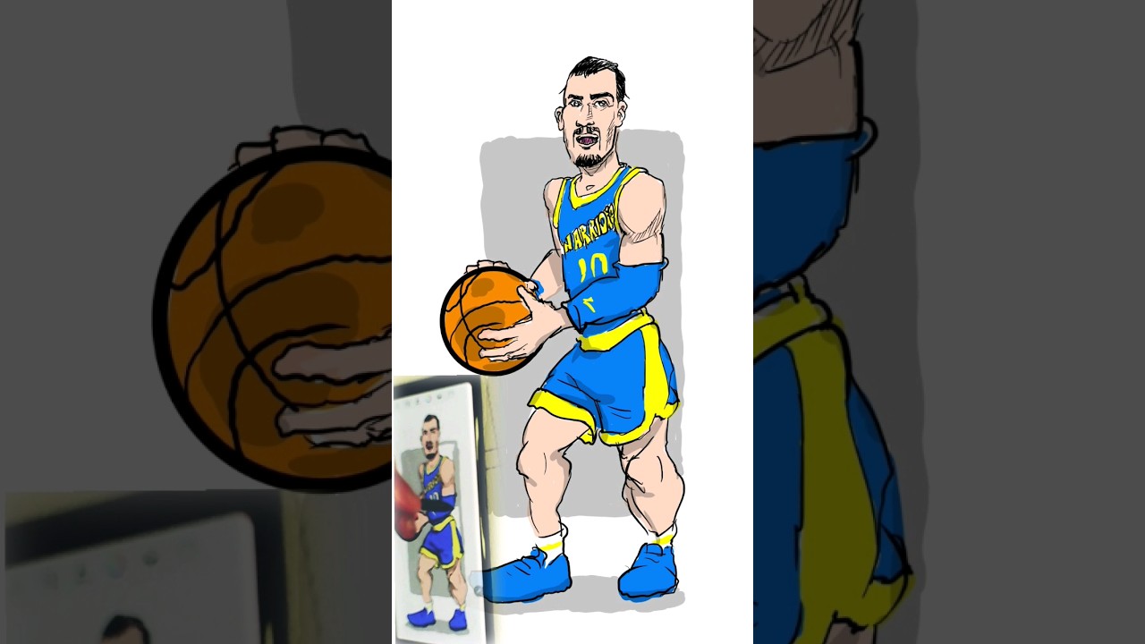 Golden State Warriors' New Signing Dario Saric Portrait SketchUp Mobile 