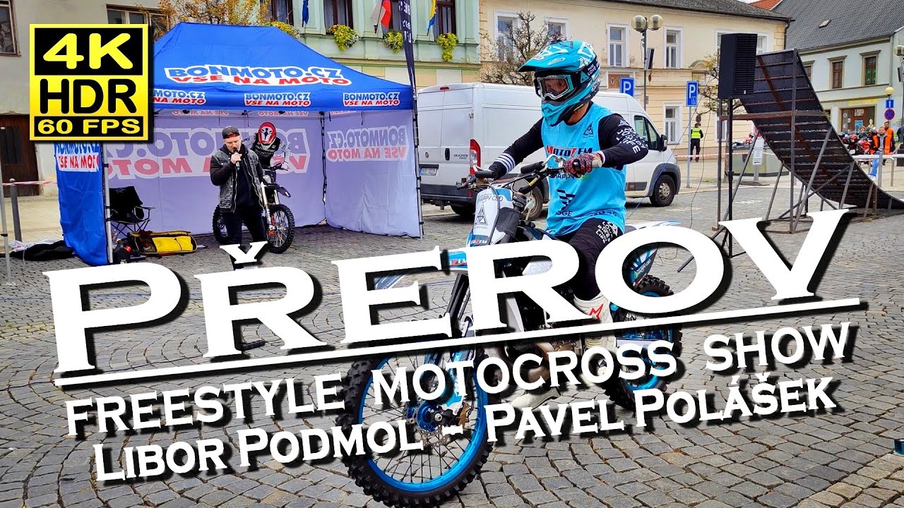 Libor Podmol Freestyle motocross show, Přerov, Czechia  + Pavel Polášek 💖 4K 60fps 👀 world champion