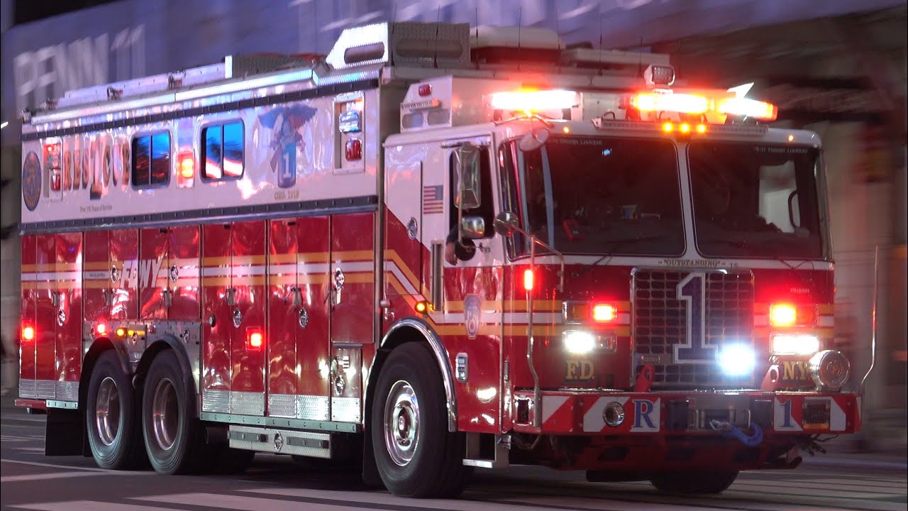 **PINNED Q2B, EQ ,MAJOR HORN** FDNY Rescue 1 Responding 