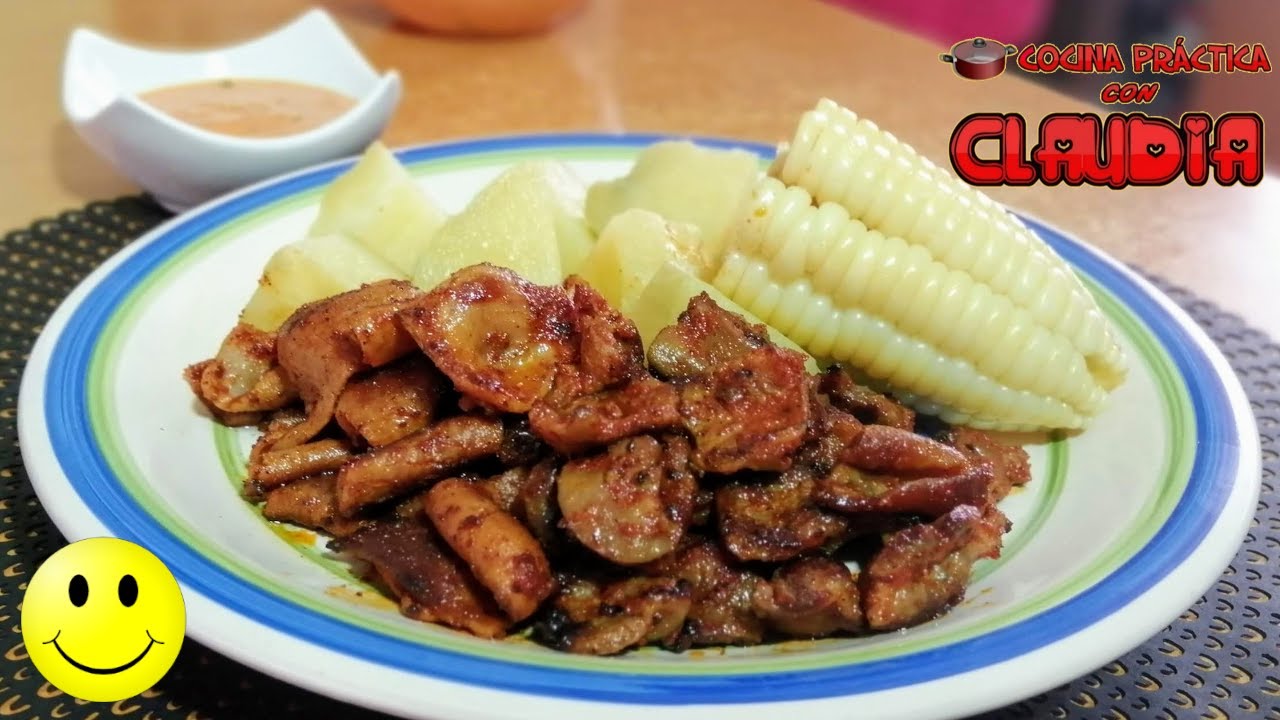 CHONCHOLI Y MOLLEJITA PARRILLERA CON AJÍ ANTICUCHERO