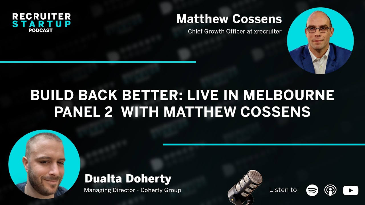 Build Back Better: Live in Melbourne - Panel 2 with Matthew Cossens