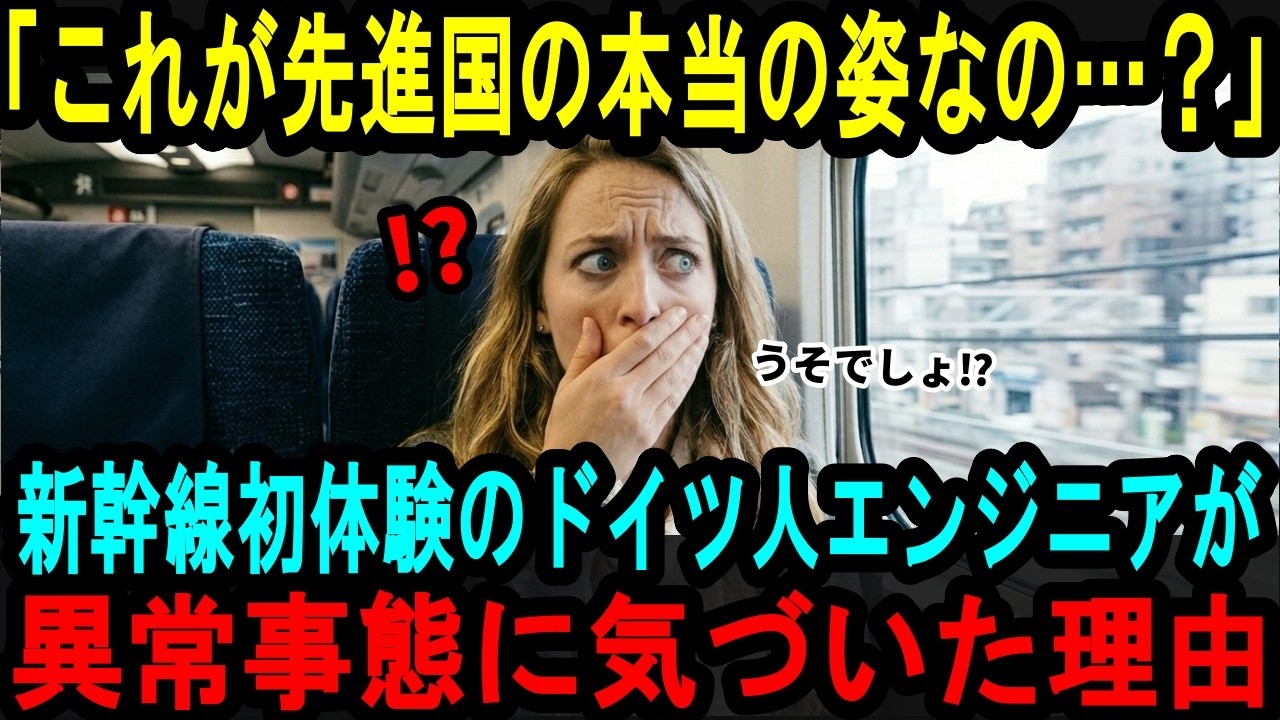 【海外の反応】「これが先進国の本当の姿なの⁉」初めて新幹線に乗ったドイツ人女性エンジニアが、異変に気付き絶句した衝撃的な理由