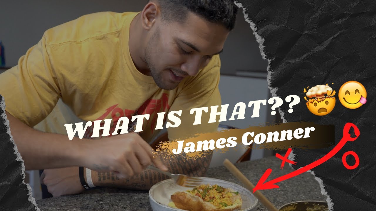 WHAT IS THAT?? JAMES CONNER & NFL CHEF ARRON SAIN CREATE THE CHEDDAR GRITS & CAJUN SALMON TACO BOWL