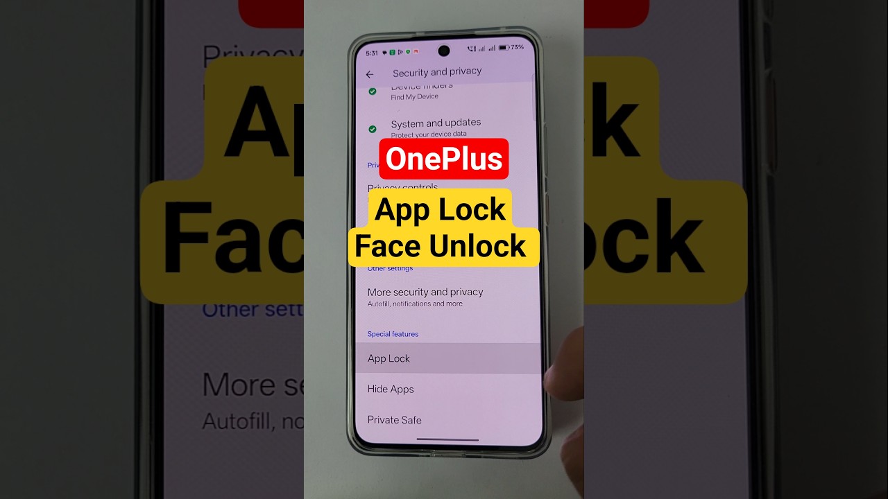 app lock with face unlock oneplus #android #oneplus #applock