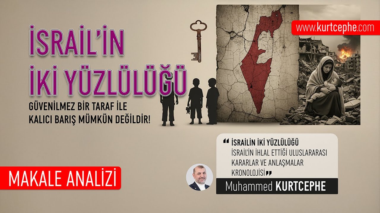 İsrail'in İki Y&uuml;zl&uuml;l&uuml;ğ&uuml; | Muhammed Kurtcephe / Makale Analizi / 2025
