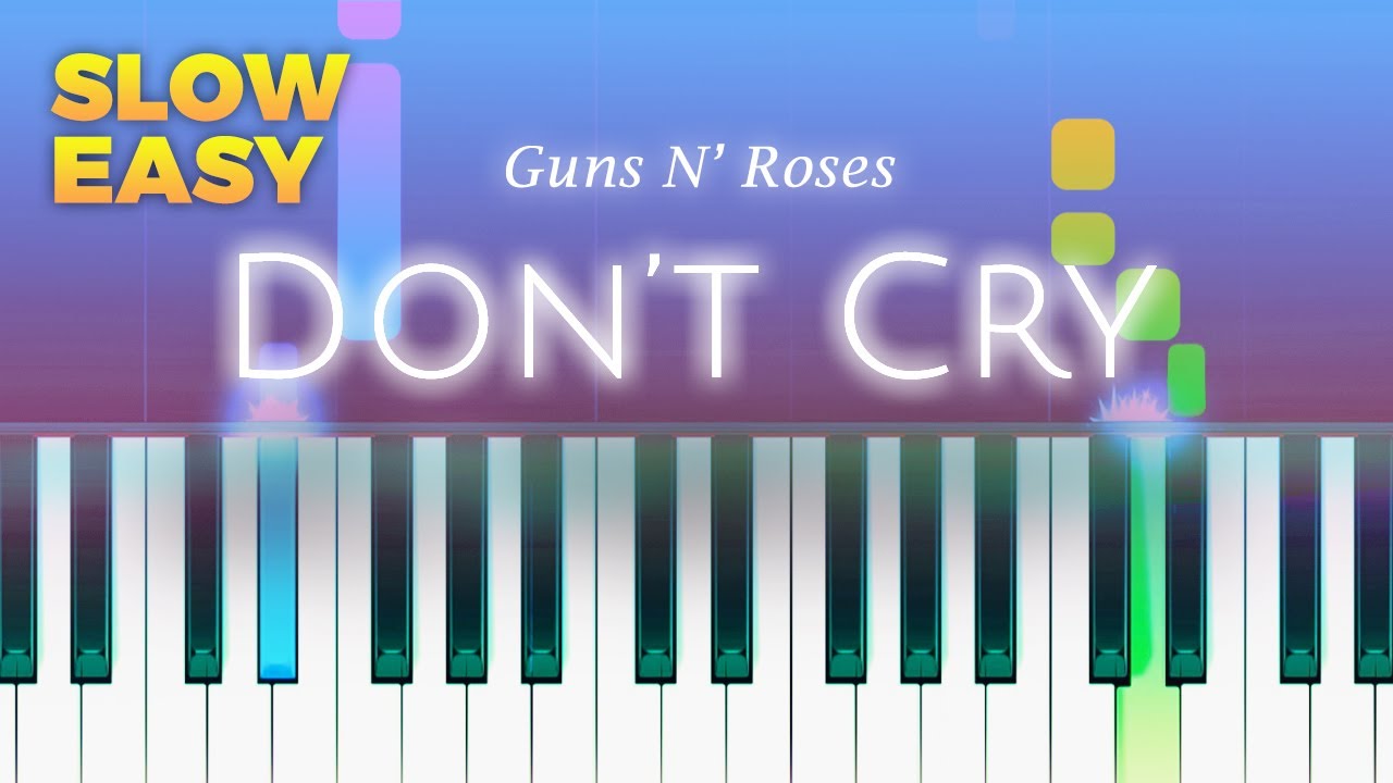 Guns N’ Roses - Don’t Cry - SLOW EASY Piano TUTORIAL by Piano Fun Play