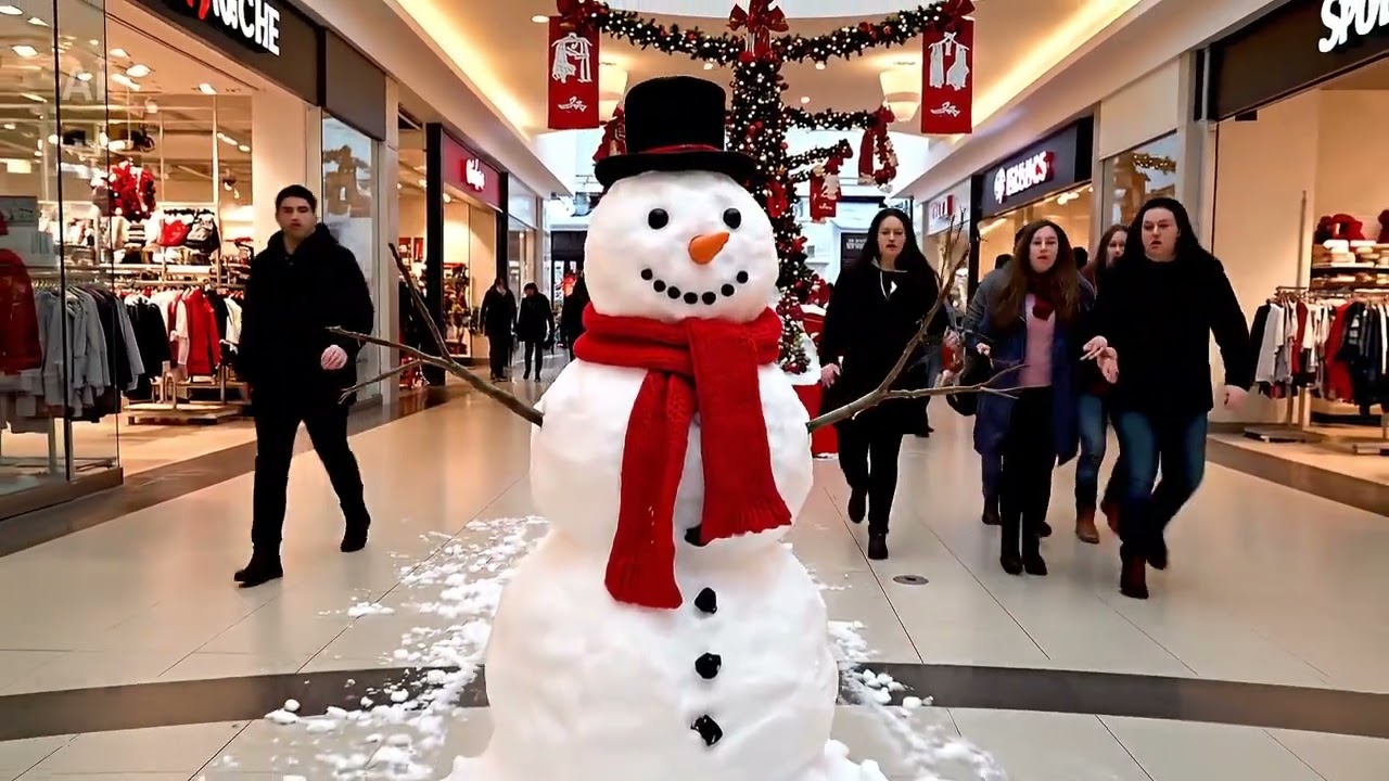 Snowman in a mall