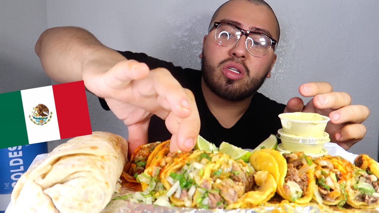MEXICAN BURRITO + Cabeza TACOS (Cow Brain) + CHORIZO