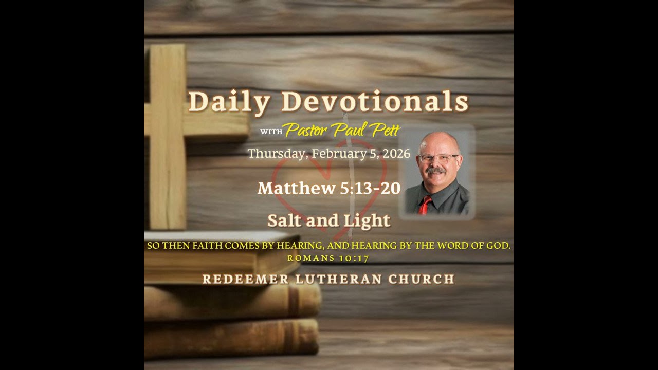 Matthew 5:13-20 † Salt and Light † Daily Devotional Podcast Audio