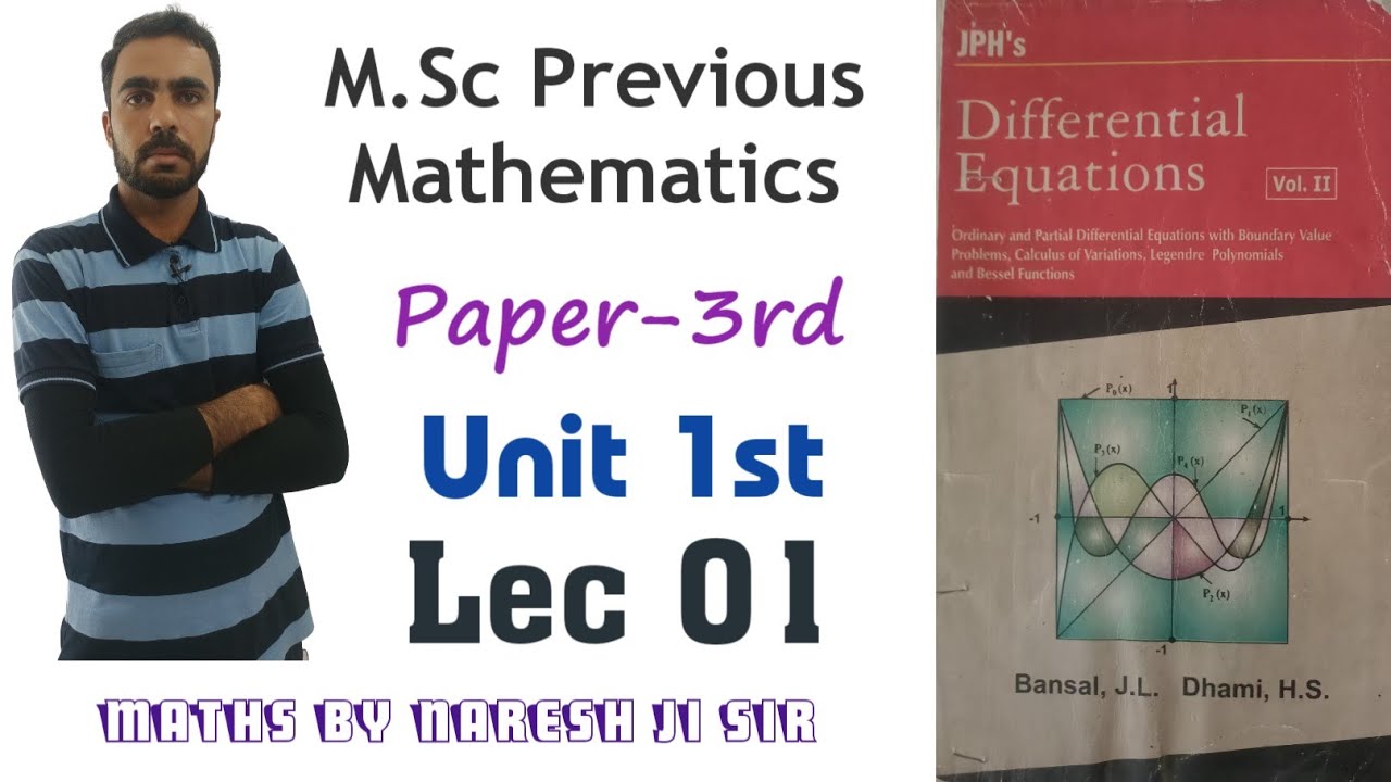 riccati equations,msc previous mathematics, paper 3rd, differential equations and special function