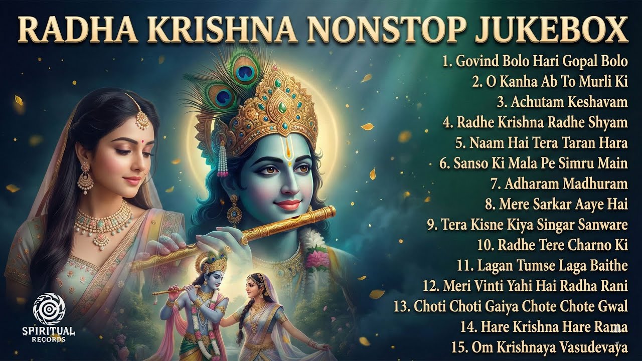 🌸 Radha Krishna Bhajan Jukebox | Nonstop Peaceful Bhakti Songs | Morning Devotion & Inner Peace 🌸