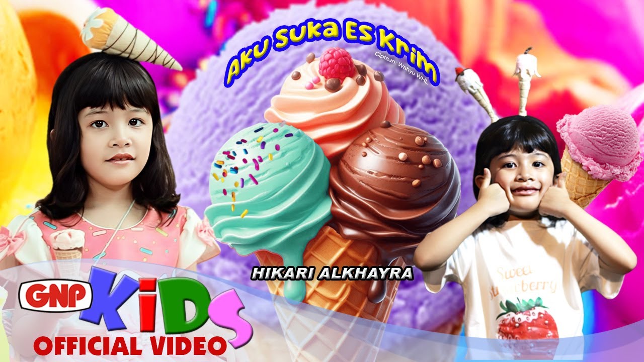 Aku Suka Es Krim - Hikari Alkhayra | Official Music Video | Lagu Anak Anak 2025 #eskrim #icecream