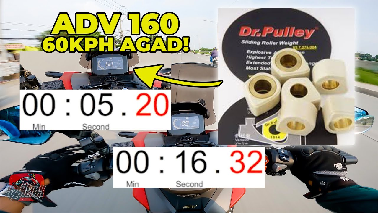 ADV 160 | Straight 17g DR PULLEY Flyball - CVT Setup na pang DAILY!