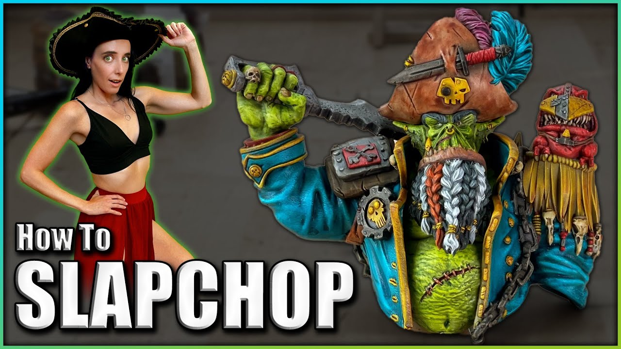 How to Slapchop Paint an Ork 40k Bust | Quick & Easy Grisaille Tutorial