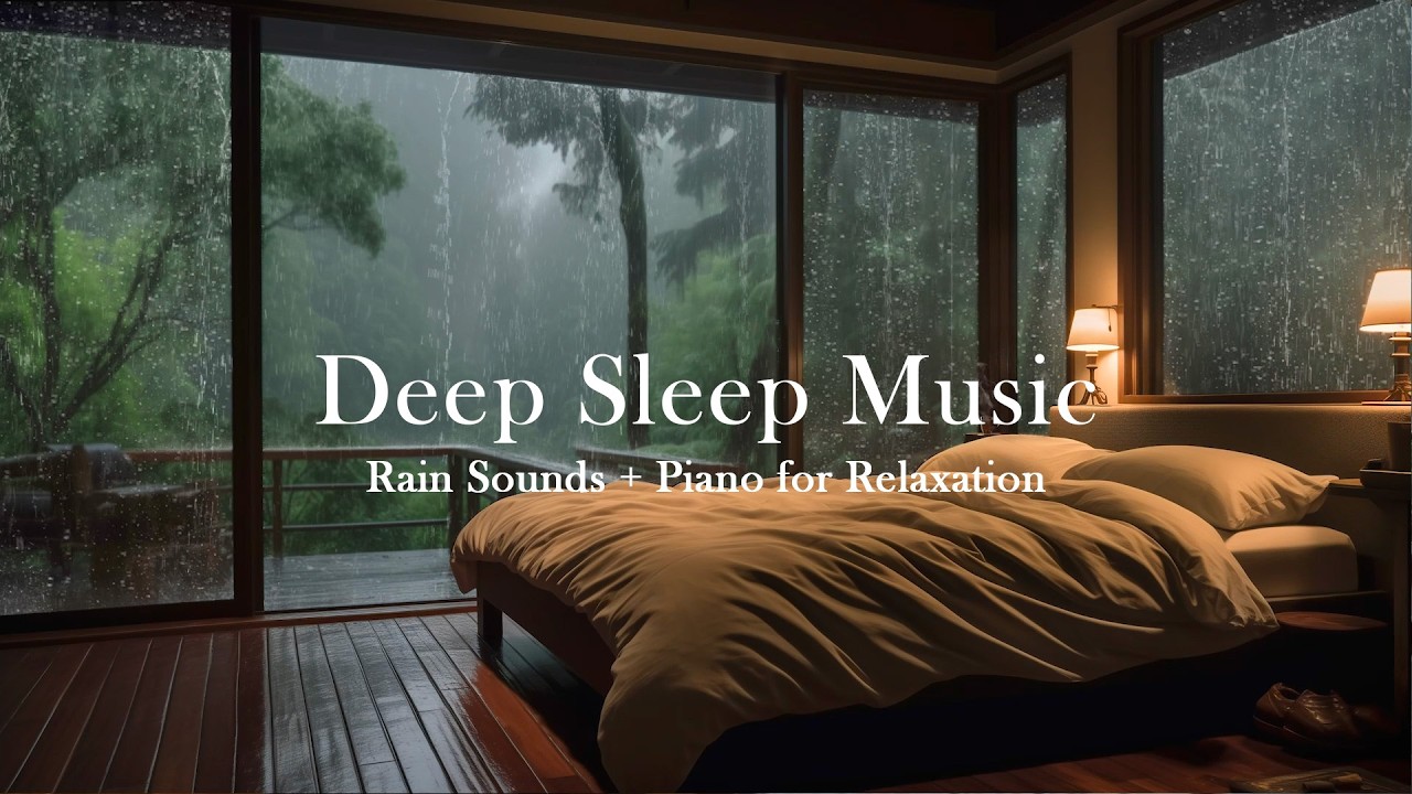 Gentle Piano with Rain Sounds for Anxiety — Drift into Deep Sleep