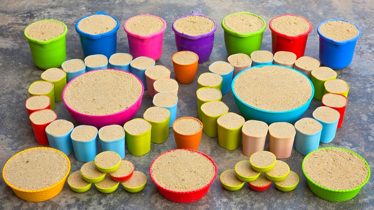 9 Minutes Satisfying ASMR amazing video/ how to make sand art in glass making clay video 