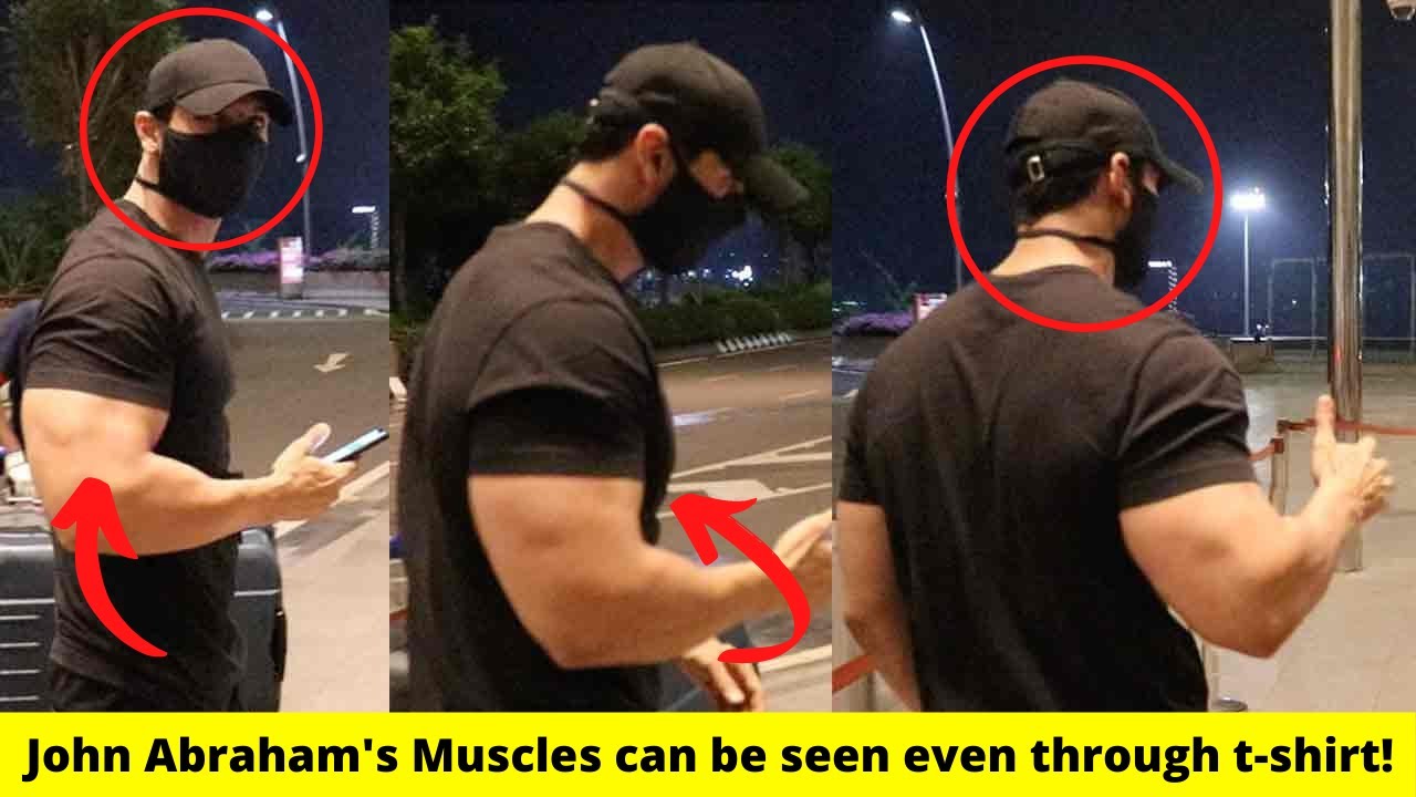 John Abraham's Muscles can be seen even through his t-shirt!