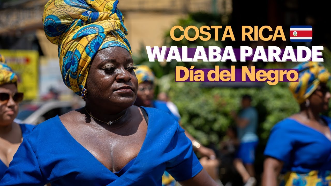 FIESTA en el CARIBE de COSTA RICA por el Día del Negro (Wolaba Parade)