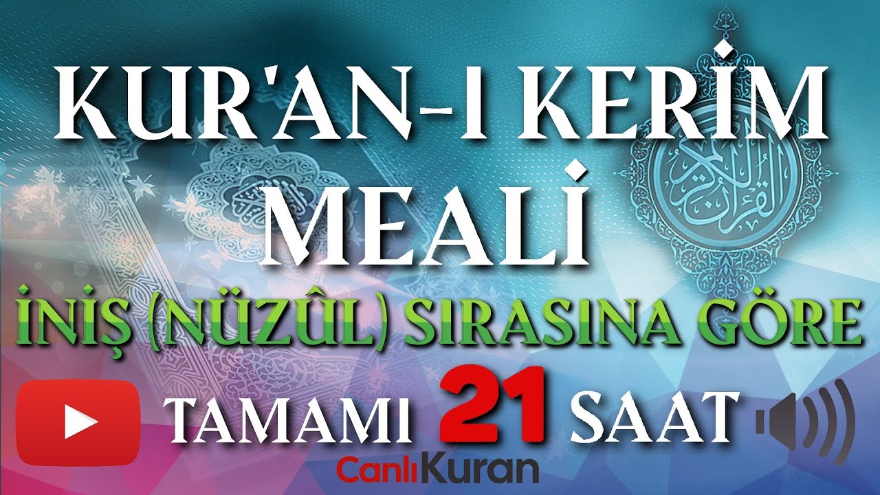 Kur'an-ı Kerim Nüzûl (iniş) Sırasına Göre Türkçe Meali, Bölüm 2, Kuran Meali Tamamı Kuran Dinle,