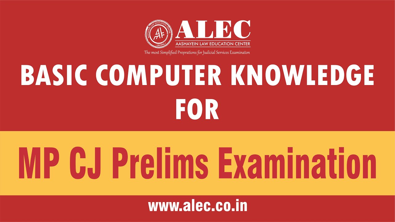 Basic Computer Knowledge for MPCJ Prelims Exam | MPCJ Pre Exam