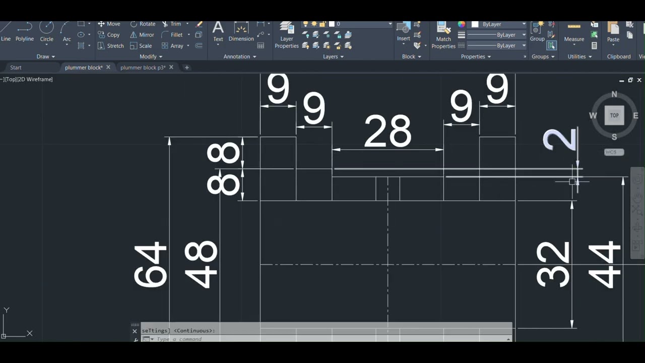 Plummer block Ep 4 #autocad