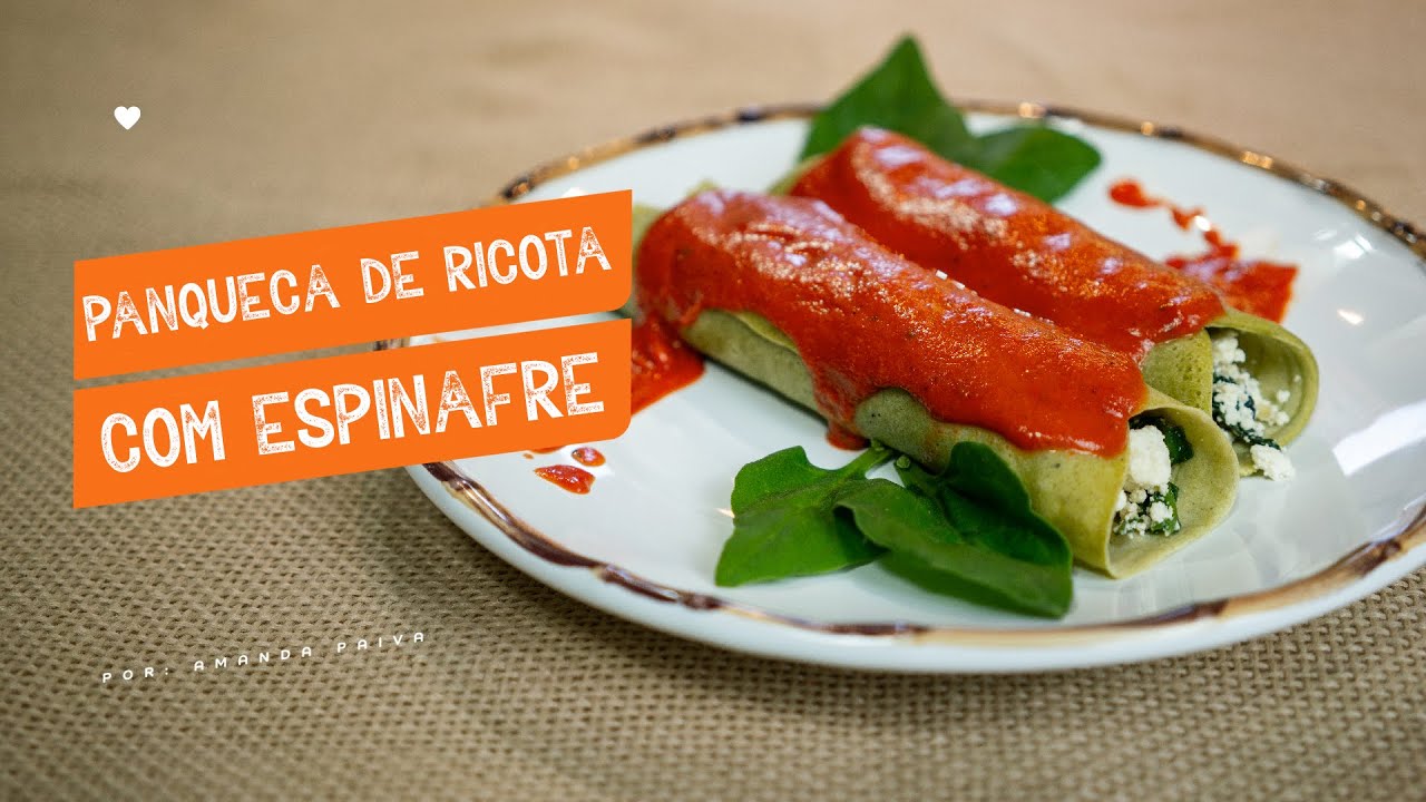 PANQUECA DE RICOTA COM ESPINAFRE | LEVE E SAUDÁVEL | CULINÁRIA DESCOMPLICADA
