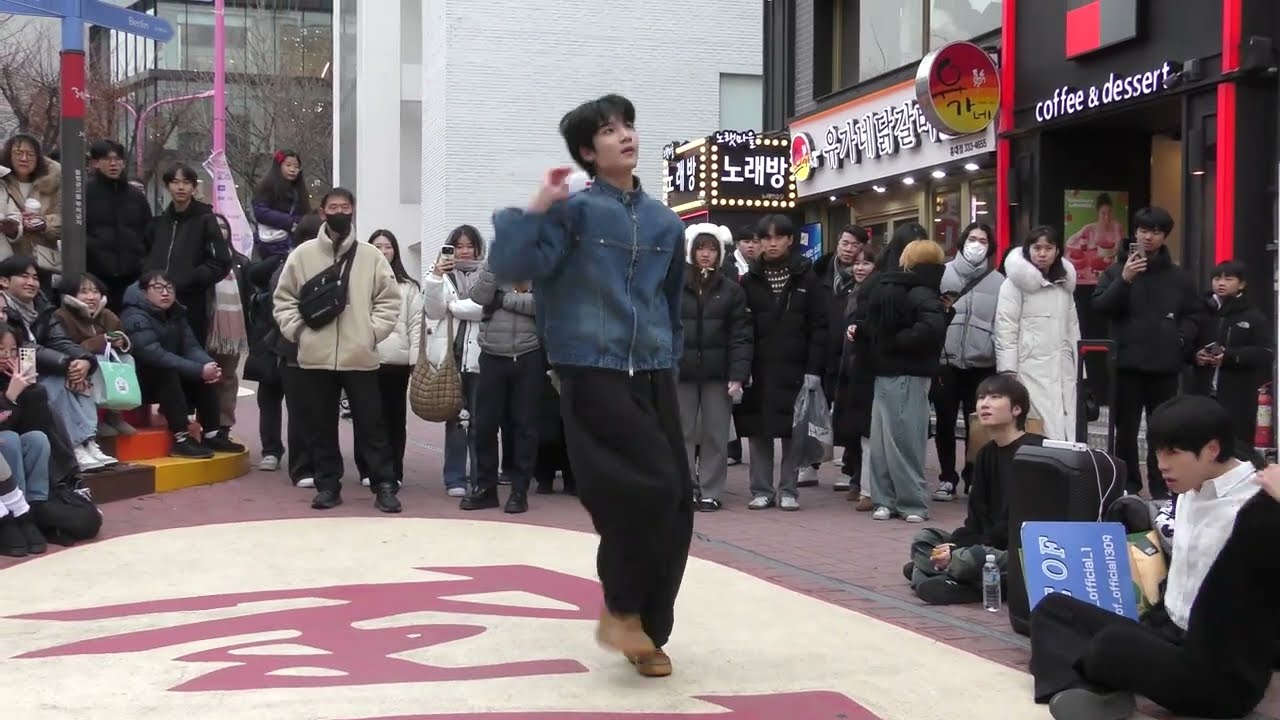 250130 kpop cover dance team ONE OF - Standing Next to You (Jung Kook, 정국) Hongdae busking