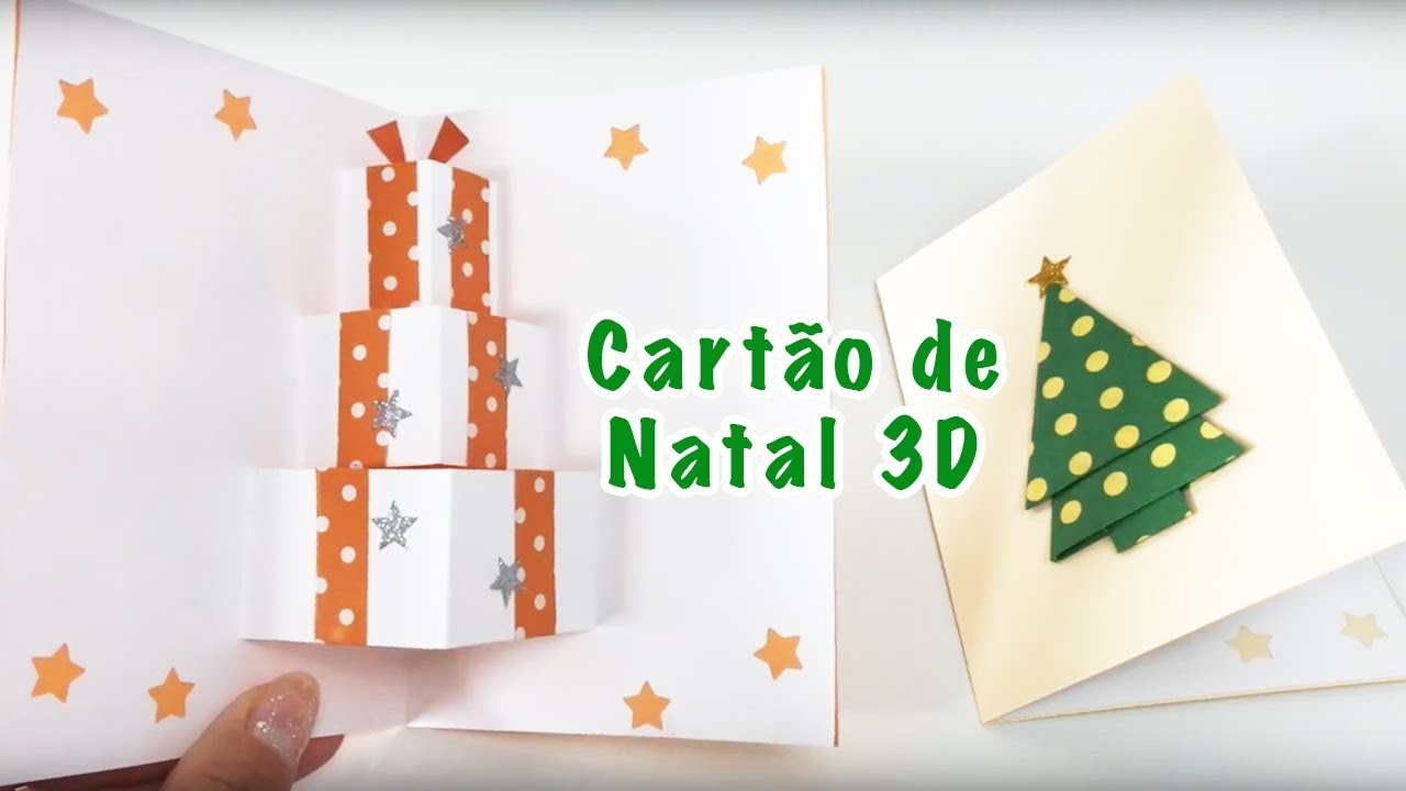 Aprenda a fazer um Cartão de Natal 3D - Passo a Passo DIY 1-1
