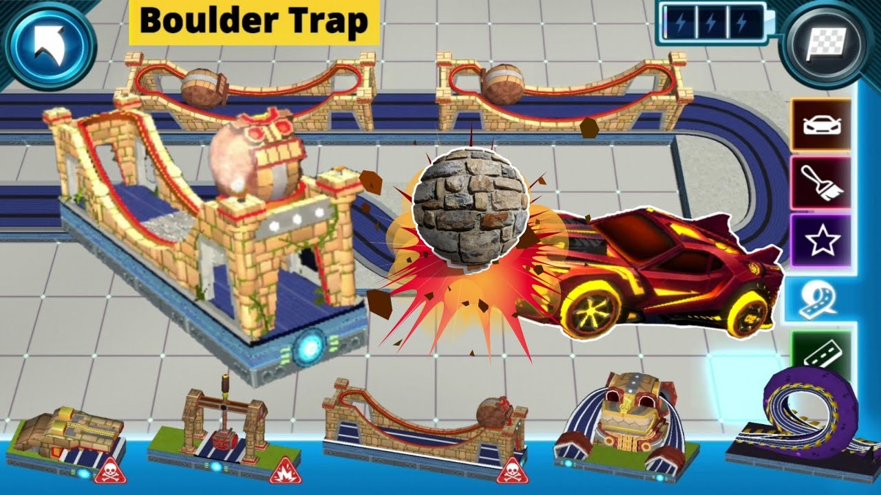Hot Wheels Unlimited Racecraft - Unlocked New Track Piece The Boulder Trap