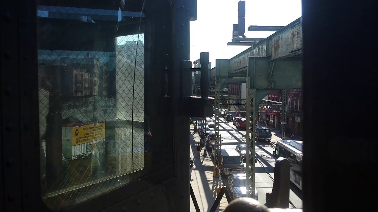 ᴴᴰ A ride on a R1 M Train around the Old myrtle Avenue viaduct.