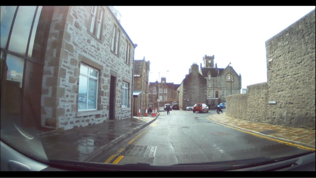 Streets of Lerwick - Driving in the Shetland Islands