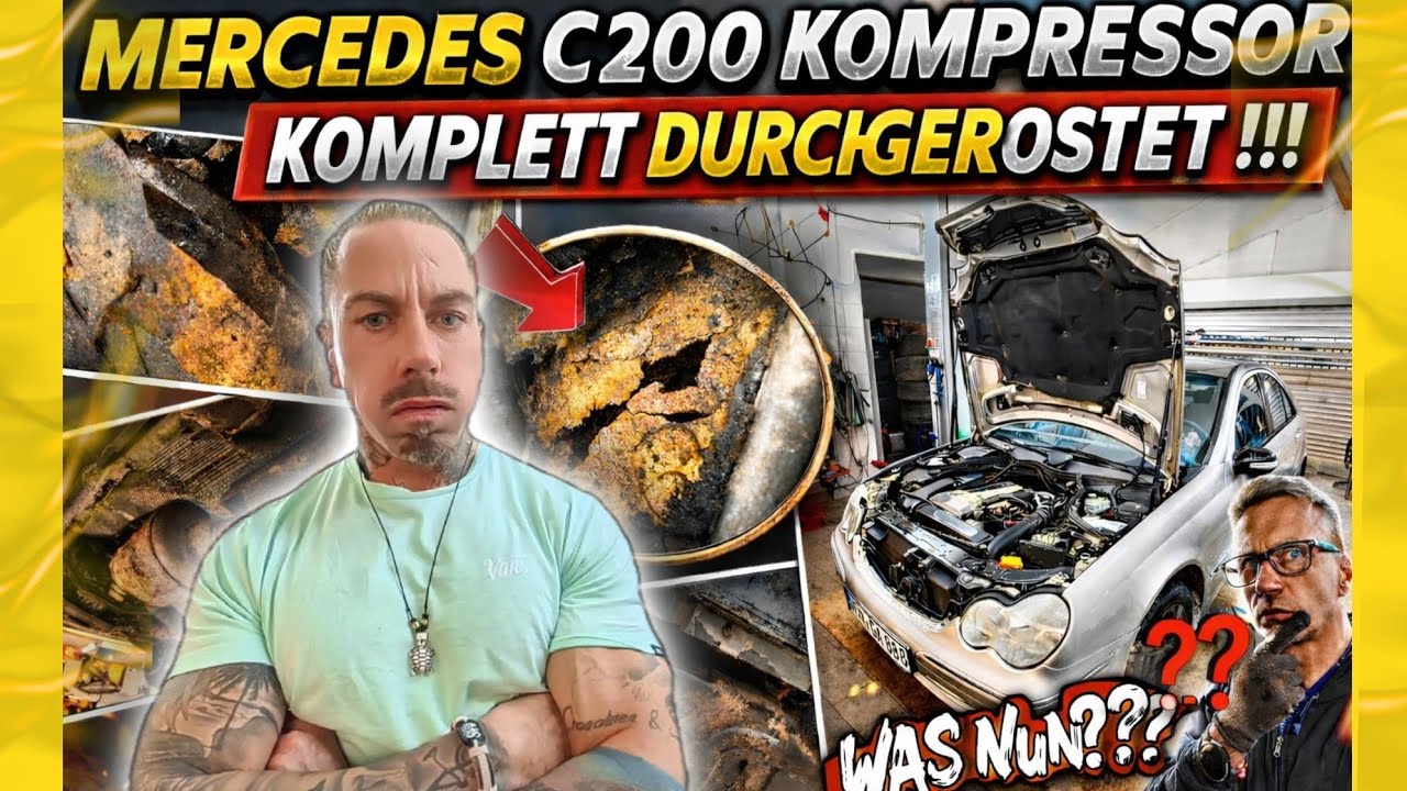 Mercedes w203 C200 Kompressor: KOMPLETT DURCHGEROSTET!? 😳 Was nun… ???