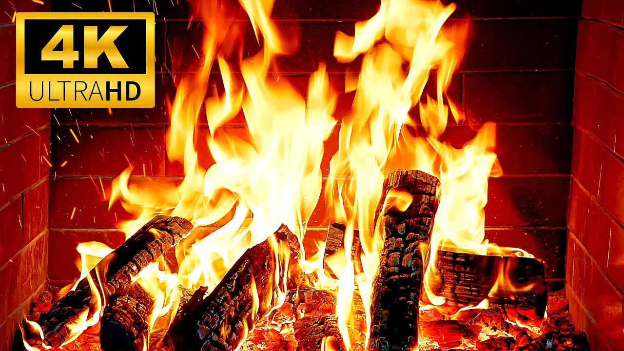 🔥Cozy Fireplace Burning 4K & Crackling Fire Sounds 3 Hours🔥Fireplace Crackling Sounds for Relaxation