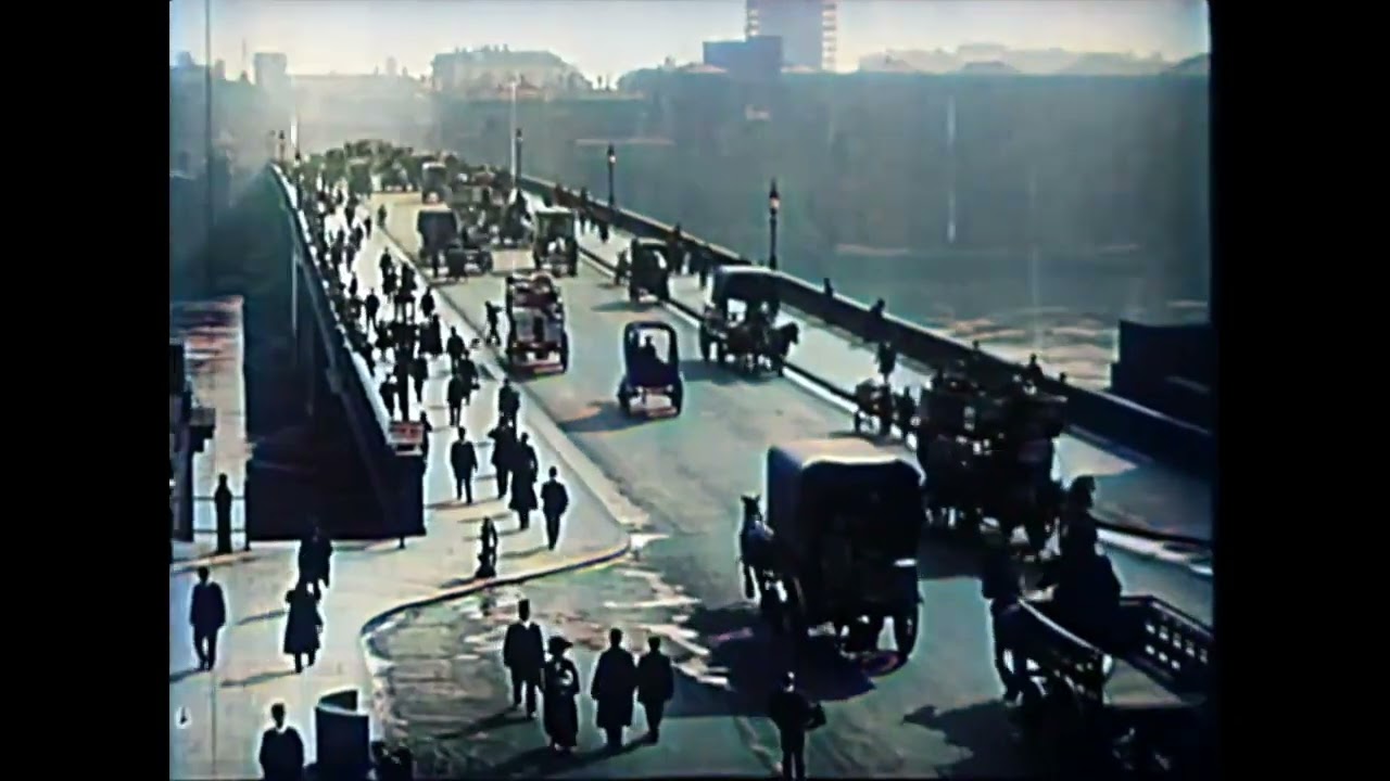 Another rare video taking in the sights of London in 1912 in colour with sound