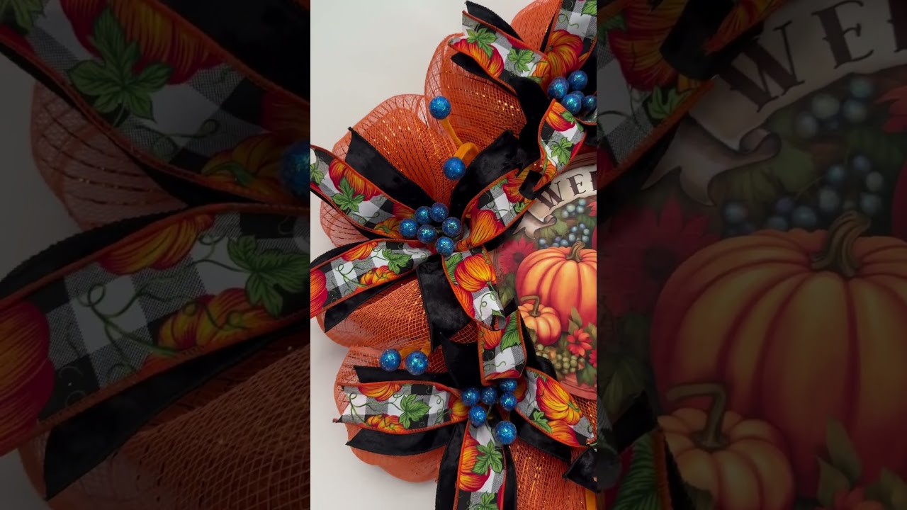 DIY Deco Mesh Wreath for Fall - Stunning & Easy