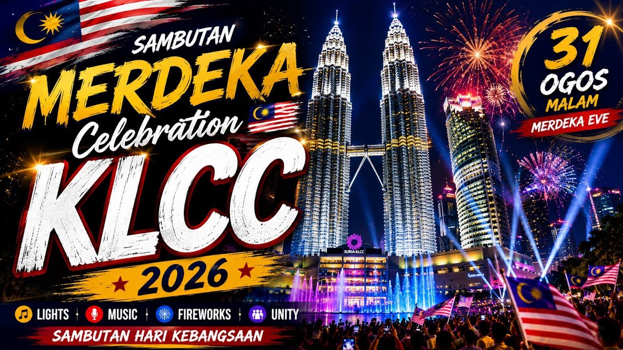 KLCC Merdeka Celebration 2026 🇲🇾 | Fireworks, Light Show & Merdeka Eve | Kuala Lumpur