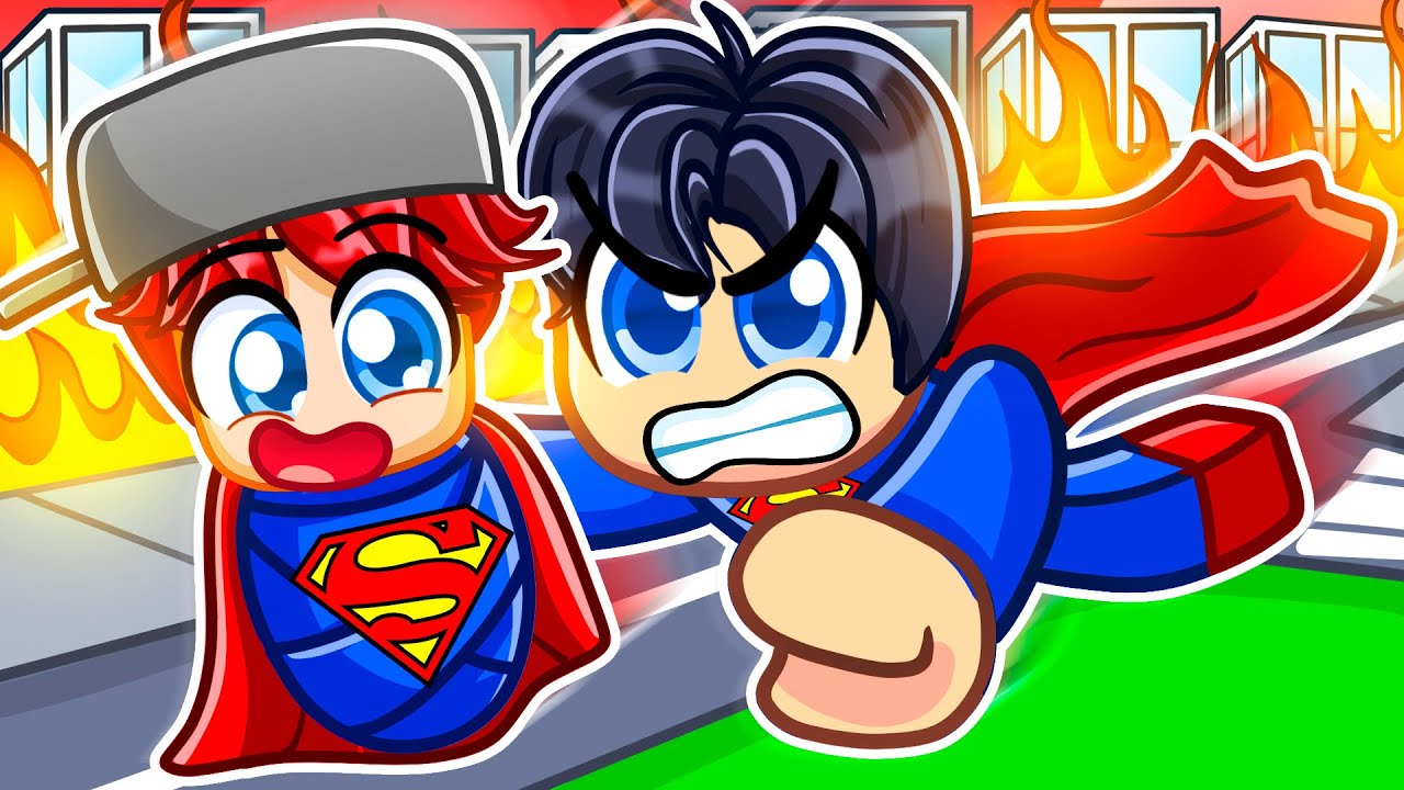 Born Into a SUPERHERO FAMILY in Roblox!